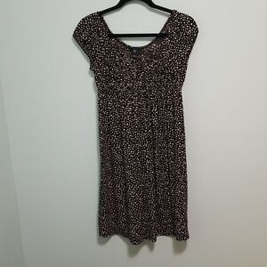 Iz brown babt doll dress with white dots dress. Size L.